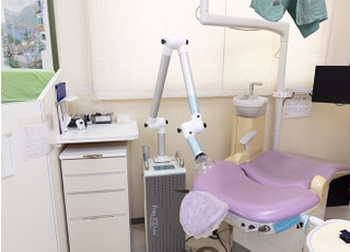 口腔外バキュームです。術者及び患者さまに飛沫が飛ぶのを防ぎます