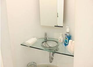 洗面台は常に清潔感を保っています。