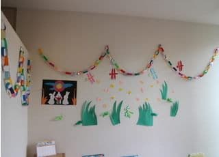 キッズスペースにはかわいらしい飾り付けも行っております。