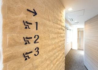 診療室は番号で分けられています。