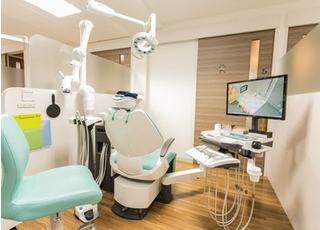 各診療室ごとにパーテーションで仕切られています。