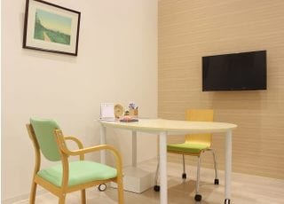 カウンセリングルームは患者さまのプライバシーを配慮し、個室となっております。