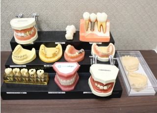 目でみてわかる説明をするために模型を使用しています。