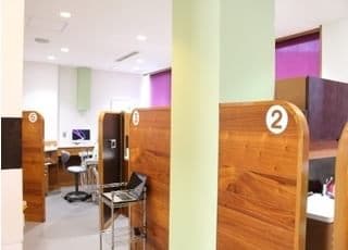 半個室の診療室になります。