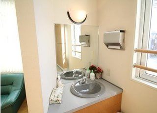 手洗いスペースをご用意。