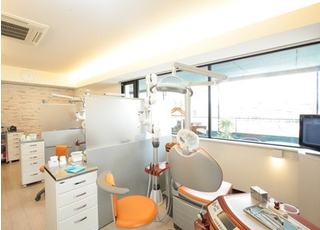 診療室です。パーティションで仕切られています。