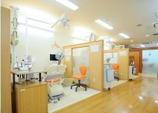 診療室はパーティションで区切られており、プライバシーへの配慮されています。