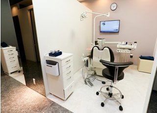 診療室は半個室になっています。