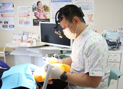 痛みの少ない治療を心がけています