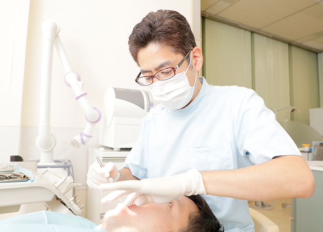 「予防にまさる治療はなし」。早期発見と予防歯科の大切さについて、患者さまへお話しています。