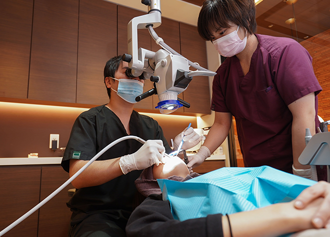 歯を保存する、痛みに配慮した治療を行うことを重視しています