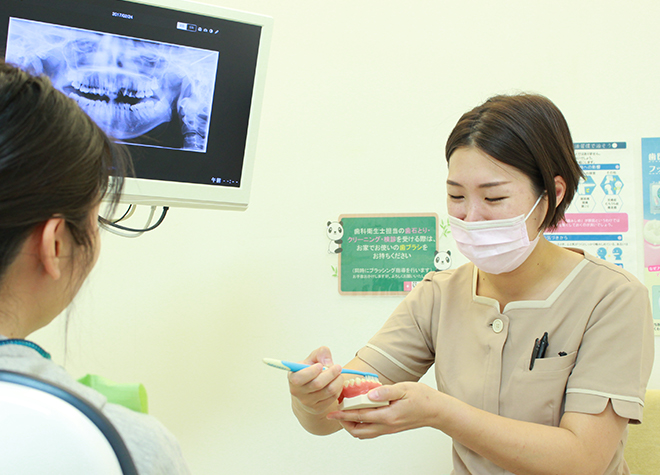 担当歯科衛生士がひとりひとりの口腔内管理をサポートします