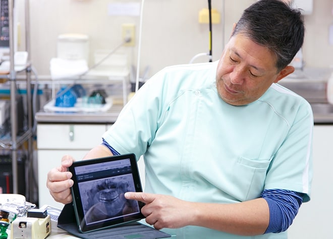 しっかりお付き合いできる歯科医院。「街の歯医者さん」として親しまれる環境づくりを心がけています