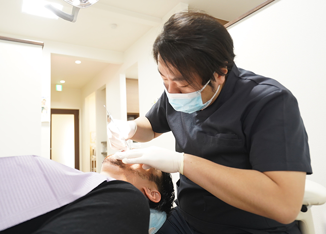 患者さまに長くご自分の歯を使っていただけるように、できるだけ神経を残す治療を行っています